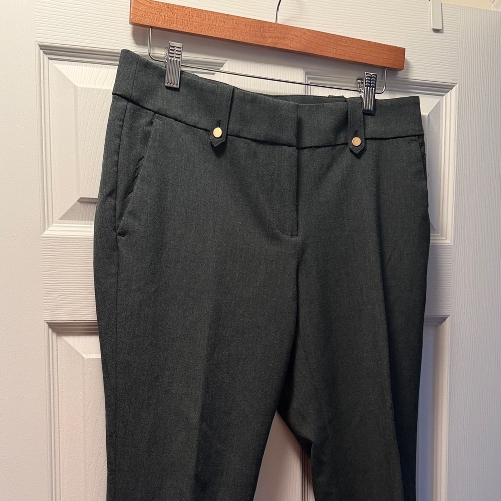 Loft Dark Green/Grey Tailored Dress Pants